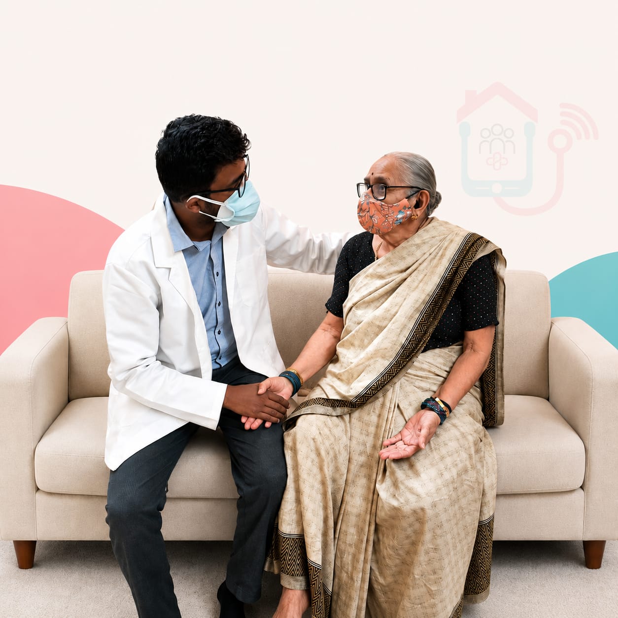 ಜನವೈದ್ಯ ವೈದ್ಯರು ಮನೆ ಭೇಟಿ ನಡೆಸುತ್ತಿರುವ ದೃಶ್ಯ